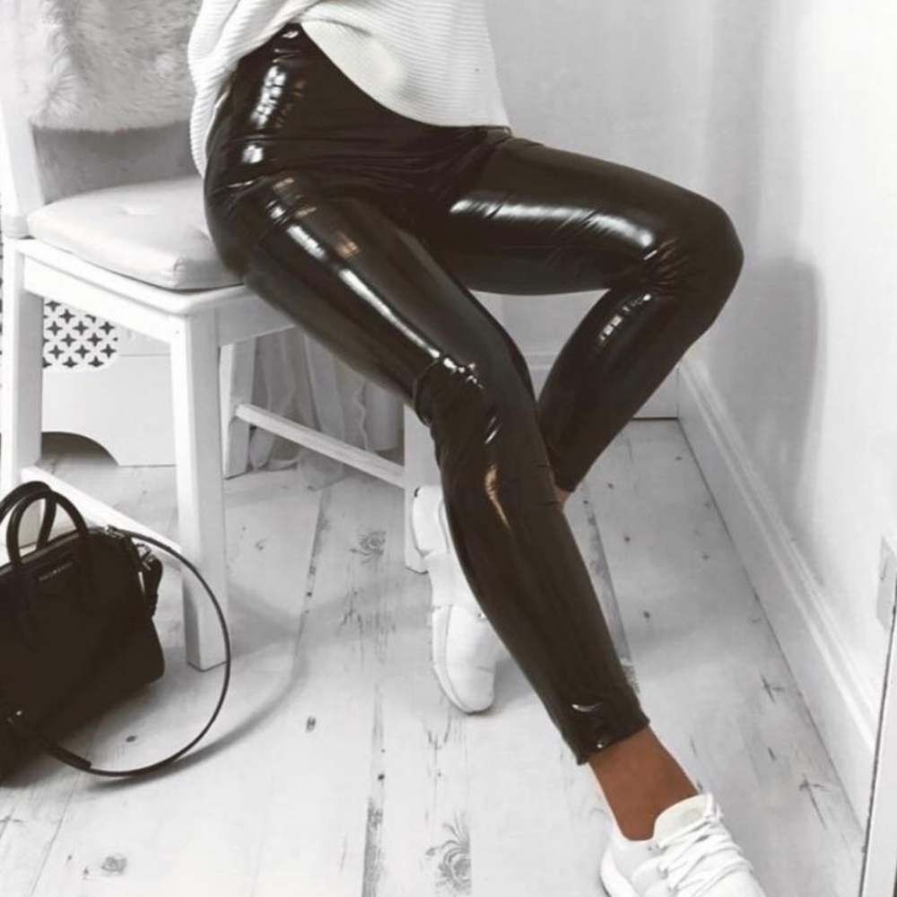 Black PVC Leggings - never worn
